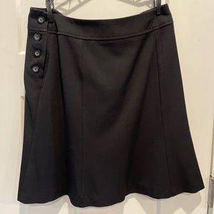 APT 9 black flared skirt! Adorable side waist buttons.
